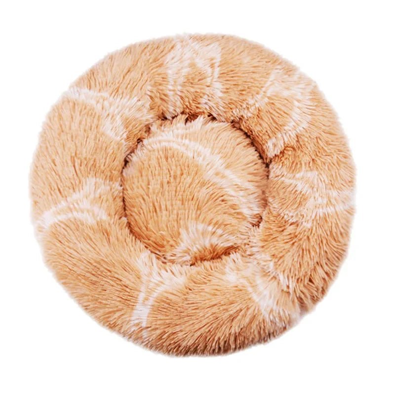 40 - 90cm 6 Sizes Round Pet Bed for Large Dog Bed Super Soft Cat Bed Plush Dog House for Medium Dog House Winter Warm Sleeping - JENZOS