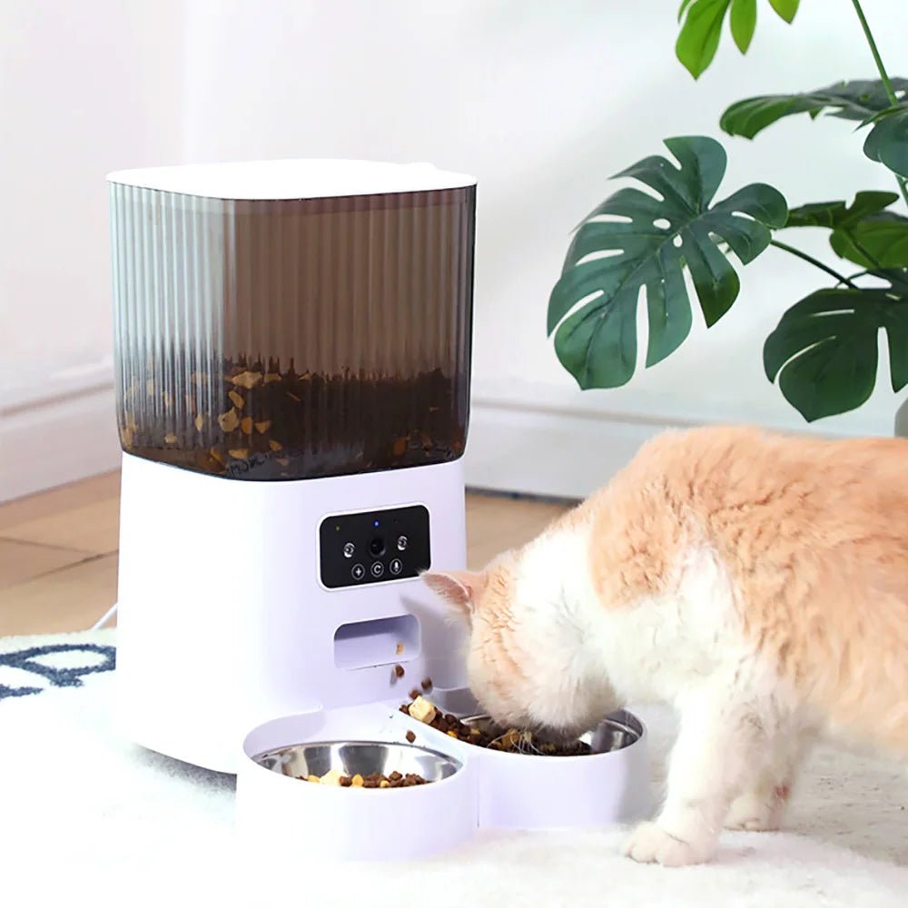 5L Automatic Pet Feeder with Camera - WiFi, HD Night Vision, Timed Portions - JENZOS