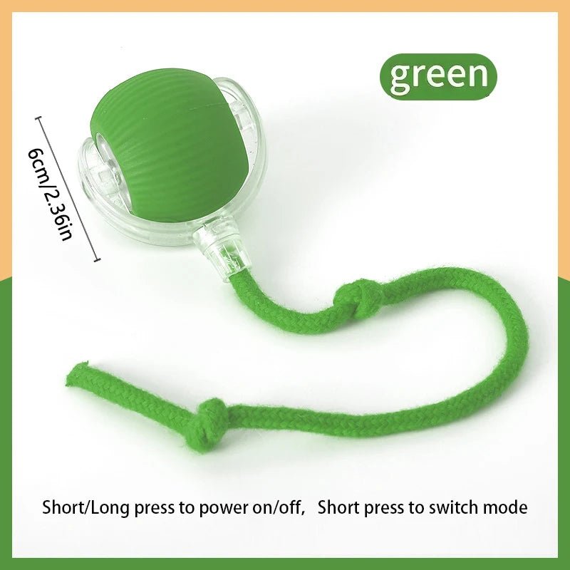 Smart Cat Toys Ball Automatic Interactive Pets Electric Rolling Teaser USB Rechargeable Kitty Moving Bouncing ball Birthday gift - JENZOS