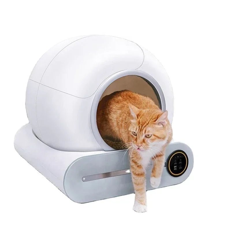 Automatic Self - Cleaning Cat Litter Box - 65L, APP Control, WiFi, Odor Eliminator - JENZOS