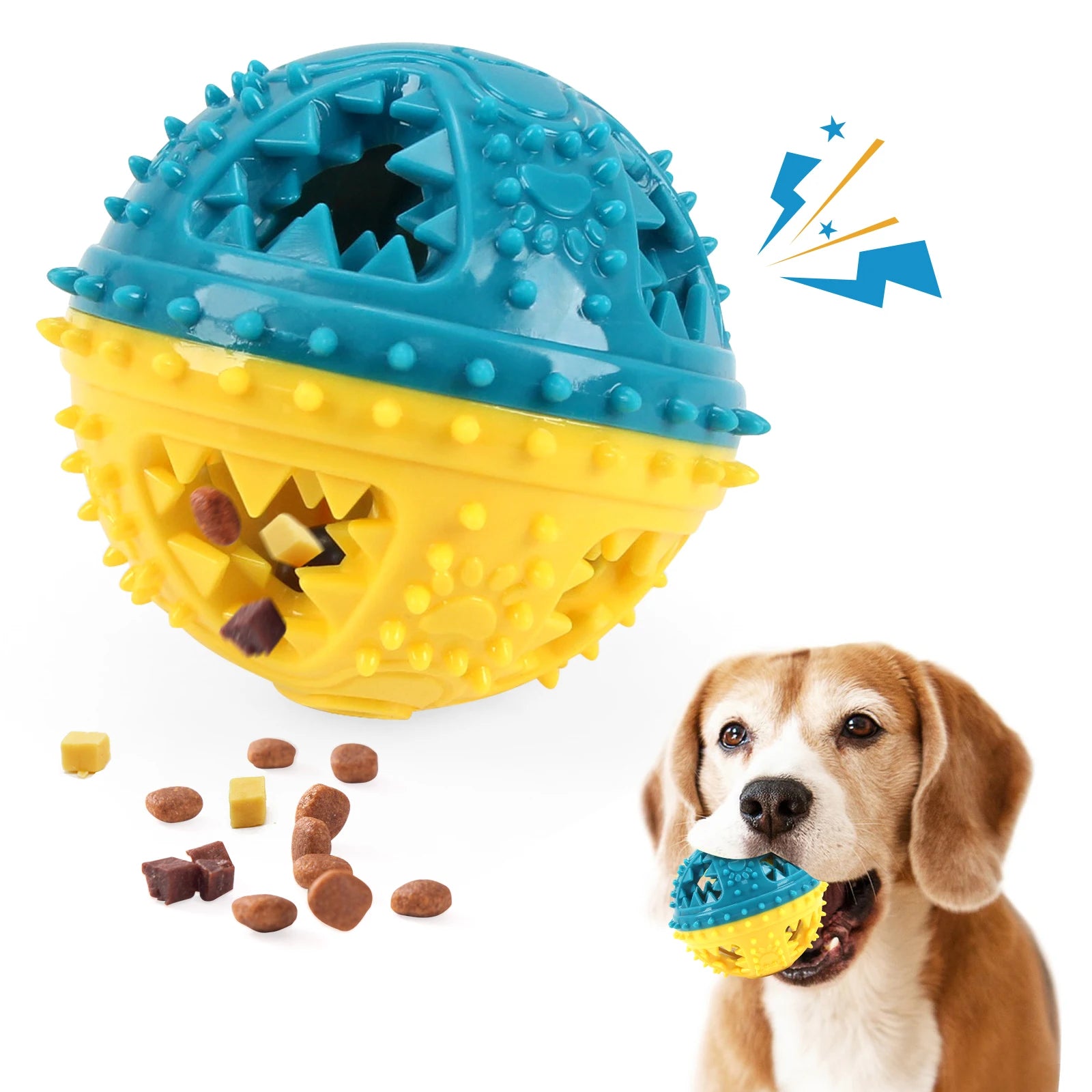 Dog Chew Toy - Interactive Sound Ball for Teeth Cleaning & Training - JENZOS