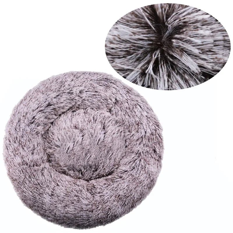 40 - 90cm 6 Sizes Round Pet Bed for Large Dog Bed Super Soft Cat Bed Plush Dog House for Medium Dog House Winter Warm Sleeping - JENZOS