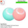 Dog Cat Interactive Ball Toy Automatic Rolling Ball Faux Tail Rechargeable Smart Pet Electric Toy Dog Cat Training Imitate Mouse - JENZOS