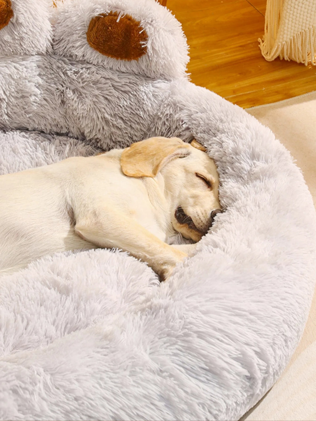Fluffy Dog Bed Winter Warm Large Pet Products Small Sofa Baskets Pets Kennel Mat Puppy Cats Supplies Basket Blanket Accessories - JENZOS