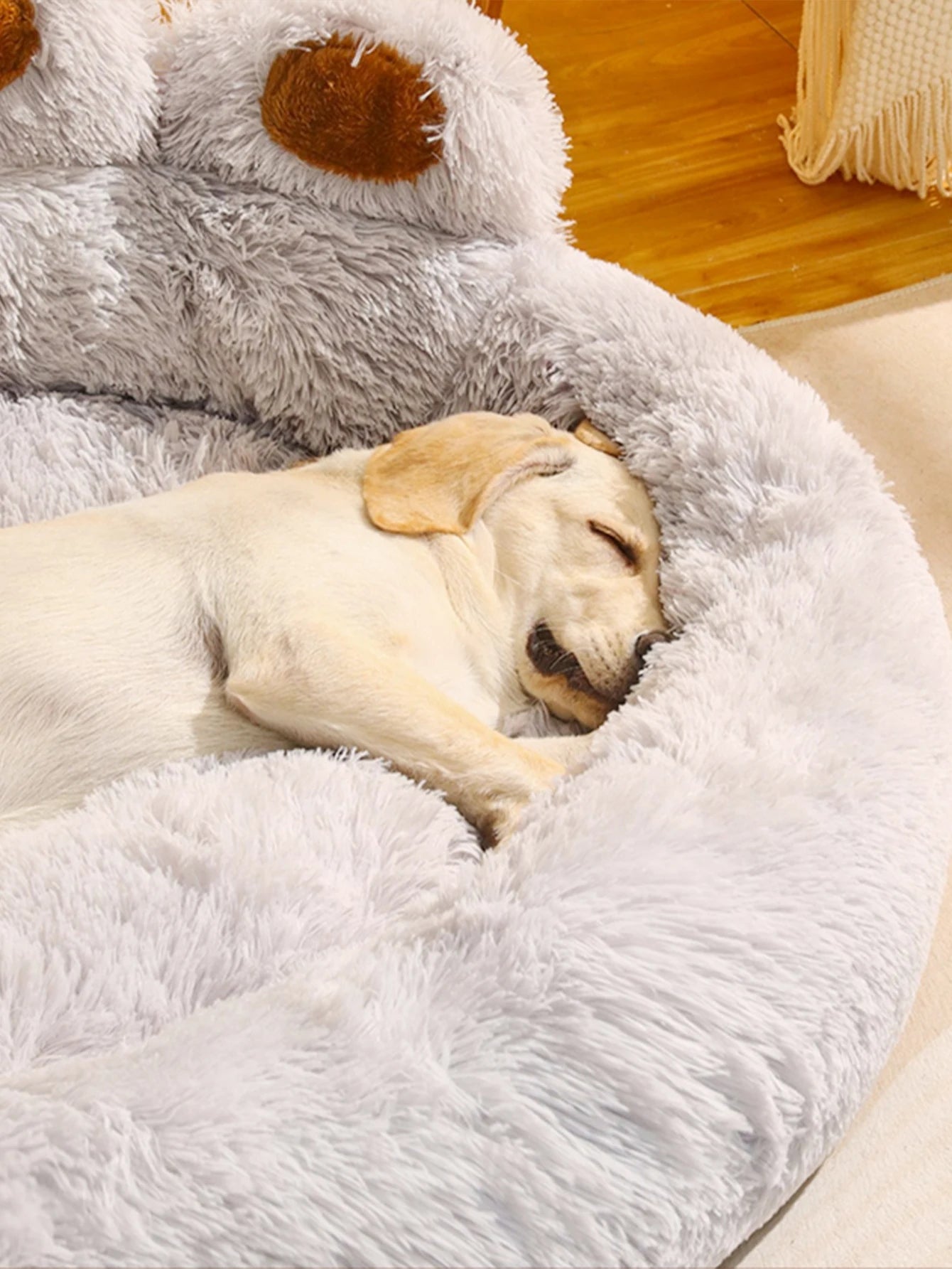 Fluffy Dog Bed Winter Warm Large Pet Products Small Sofa Baskets Pets Kennel Mat Puppy Cats Supplies Basket Blanket Accessories - JENZOS