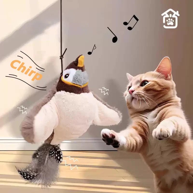 Dog Cat Interactive Ball Toy Automatic Rolling Ball Faux Tail Rechargeable Smart Pet Electric Toy Dog Cat Training Imitate Mouse - JENZOS