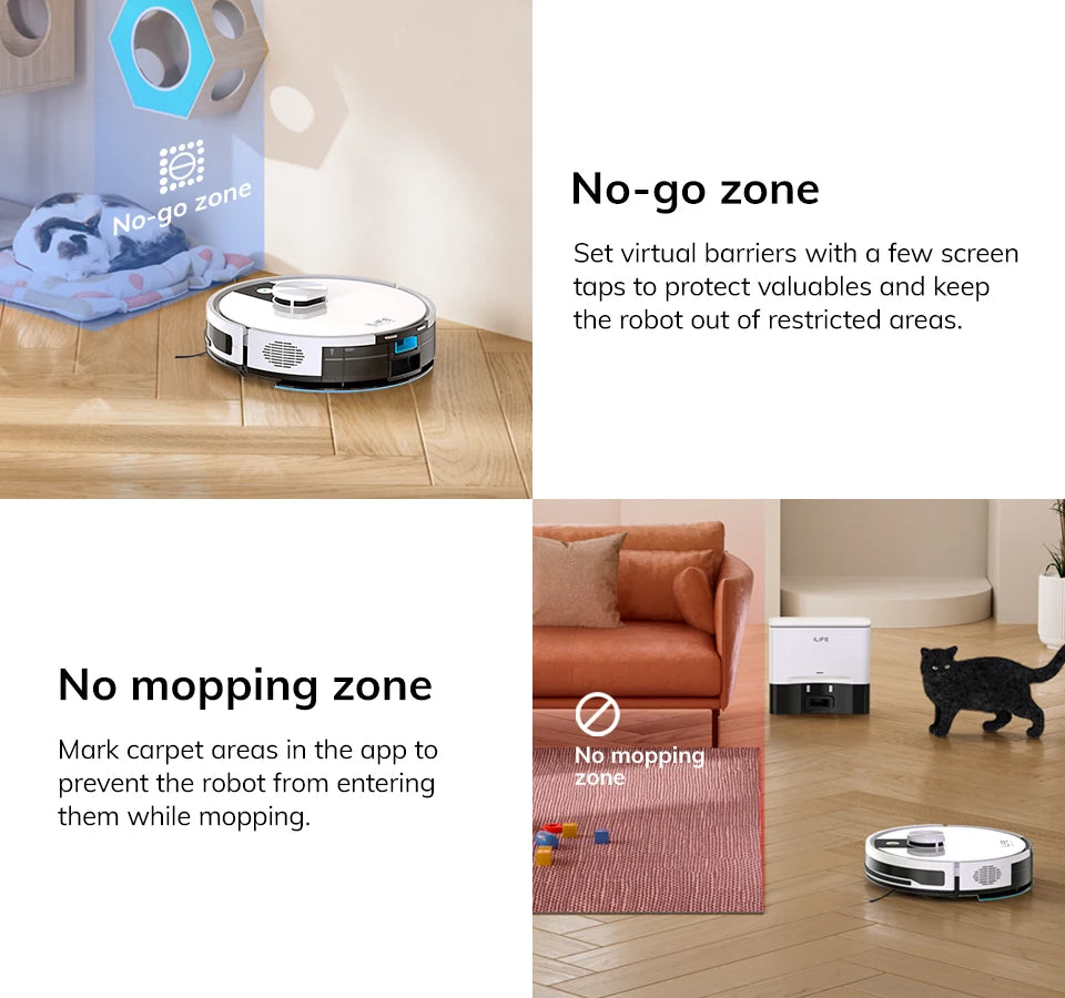 ILIFE A12 Pro Robotstofzuiger met Dweilfunctie – LIDAR & 3000Pa