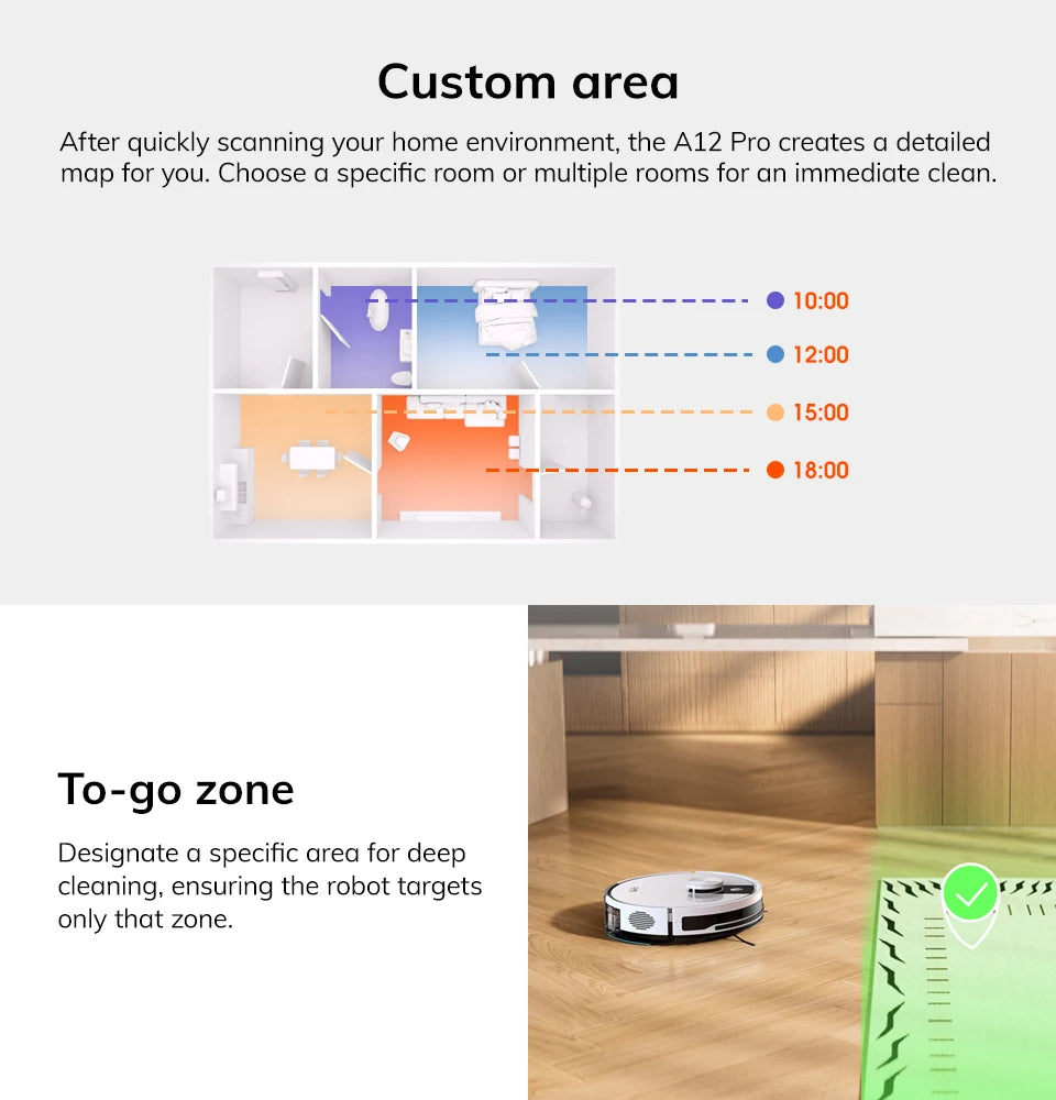 ILIFE A12 Pro Robotstofzuiger met Dweilfunctie – LIDAR & 3000Pa