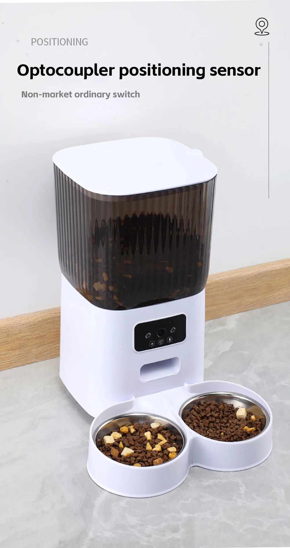 5L Automatic Pet Feeder with Camera - WiFi, HD Night Vision, Timed Portions - JENZOS