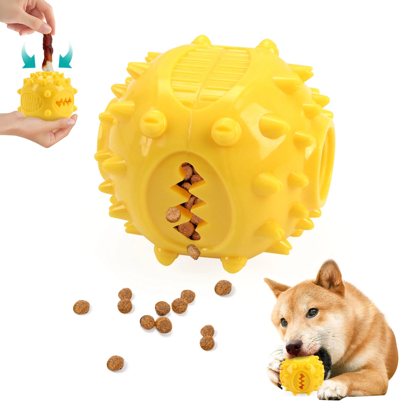 Dog Chew Toy - Interactive Sound Ball for Teeth Cleaning & Training - JENZOS