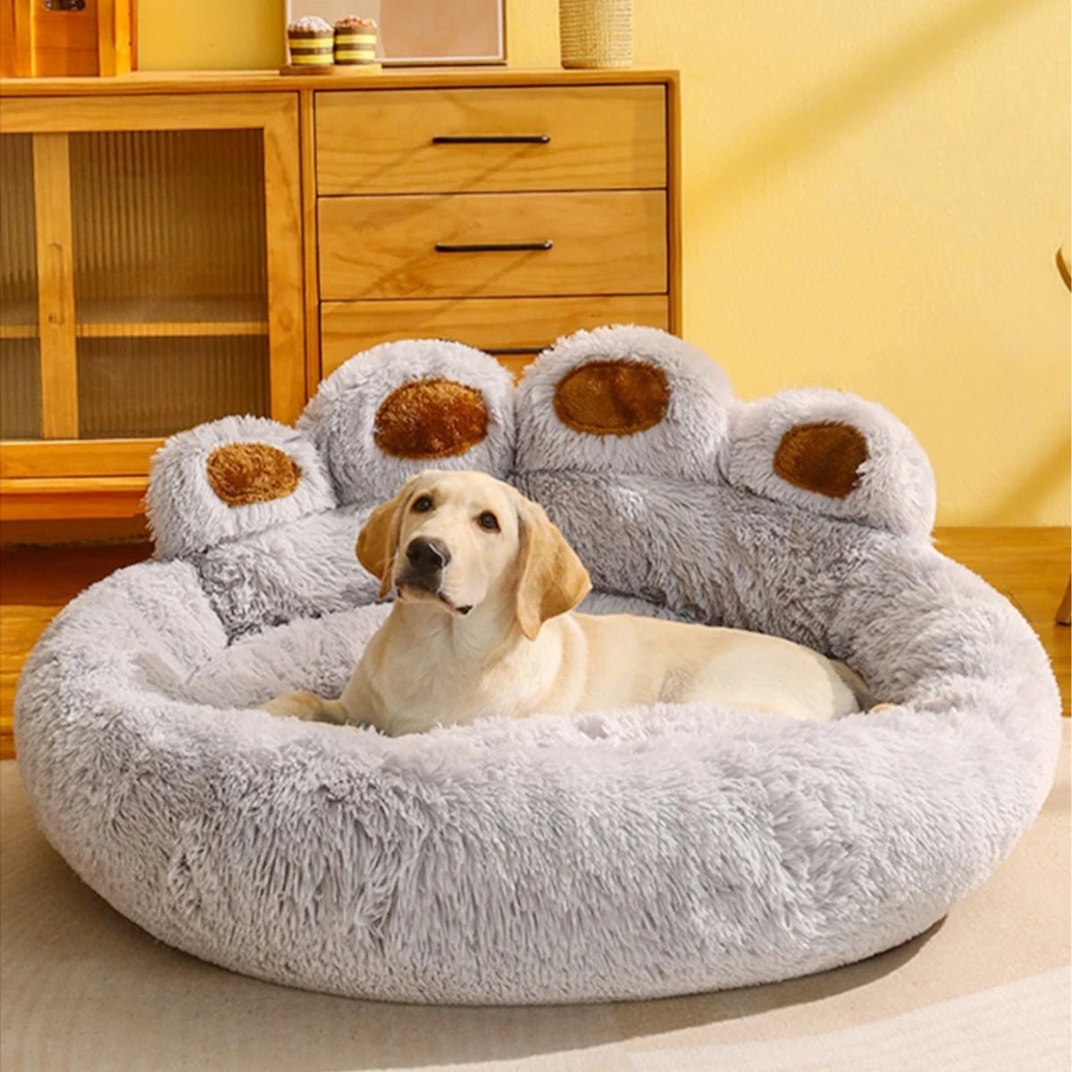 Fluffy Dog Bed Winter Warm Large Pet Products Small Sofa Baskets Pets Kennel Mat Puppy Cats Supplies Basket Blanket Accessories - JENZOS