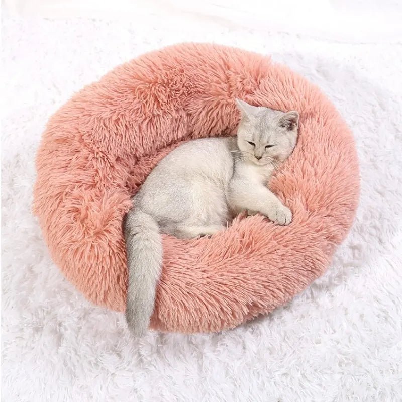 40 - 90cm 6 Sizes Round Pet Bed for Large Dog Bed Super Soft Cat Bed Plush Dog House for Medium Dog House Winter Warm Sleeping - JENZOS