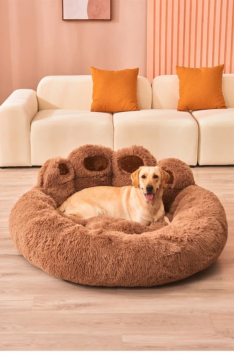 Fluffy Dog Bed Winter Warm Large Pet Products Small Sofa Baskets Pets Kennel Mat Puppy Cats Supplies Basket Blanket Accessories - JENZOS