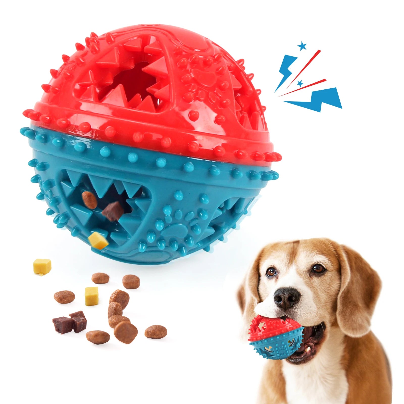 Dog Chew Toy - Interactive Sound Ball for Teeth Cleaning & Training - JENZOS