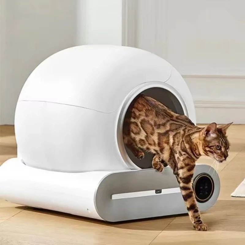 Automatic Self - Cleaning Cat Litter Box - 65L, APP Control, WiFi, Odor Eliminator - JENZOS