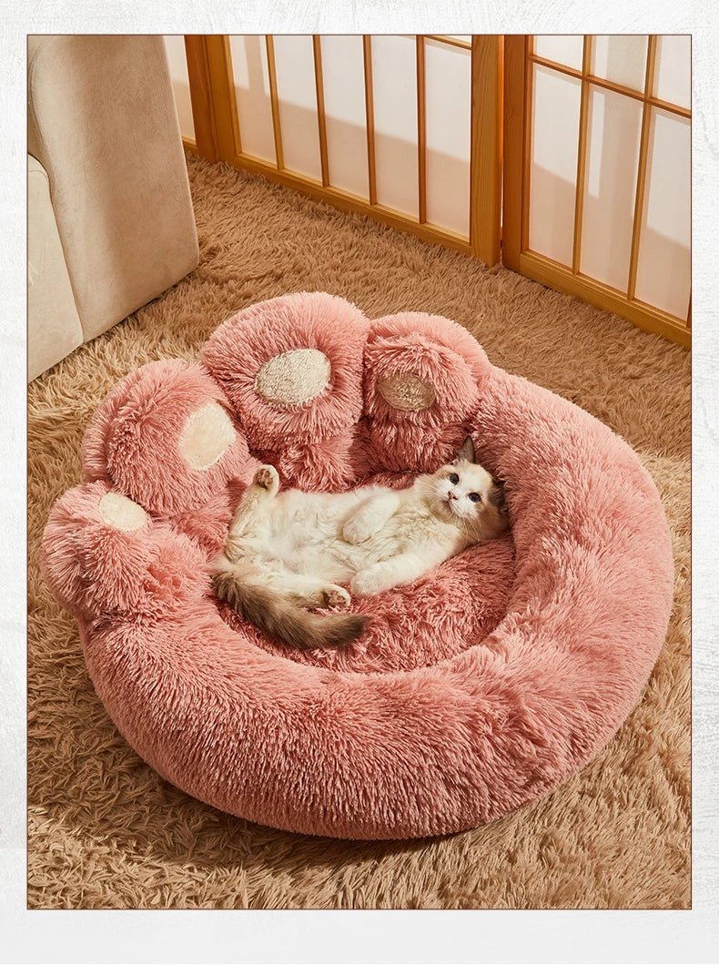 Fluffy Dog Bed Winter Warm Large Pet Products Small Sofa Baskets Pets Kennel Mat Puppy Cats Supplies Basket Blanket Accessories - JENZOS