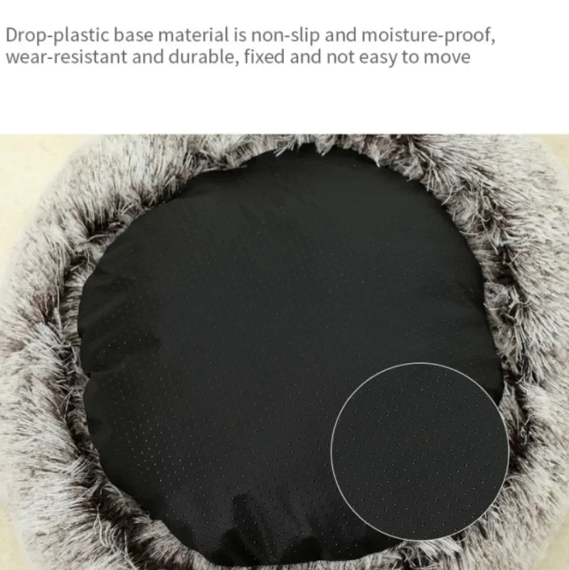Winter Plush Pet Cat Bed Round Cat Cushion Cat House 2 in 1 Warm Cat Basket Pet Sleep Bag Cat Nest Kennel for Small Dog Suit New - JENZOS