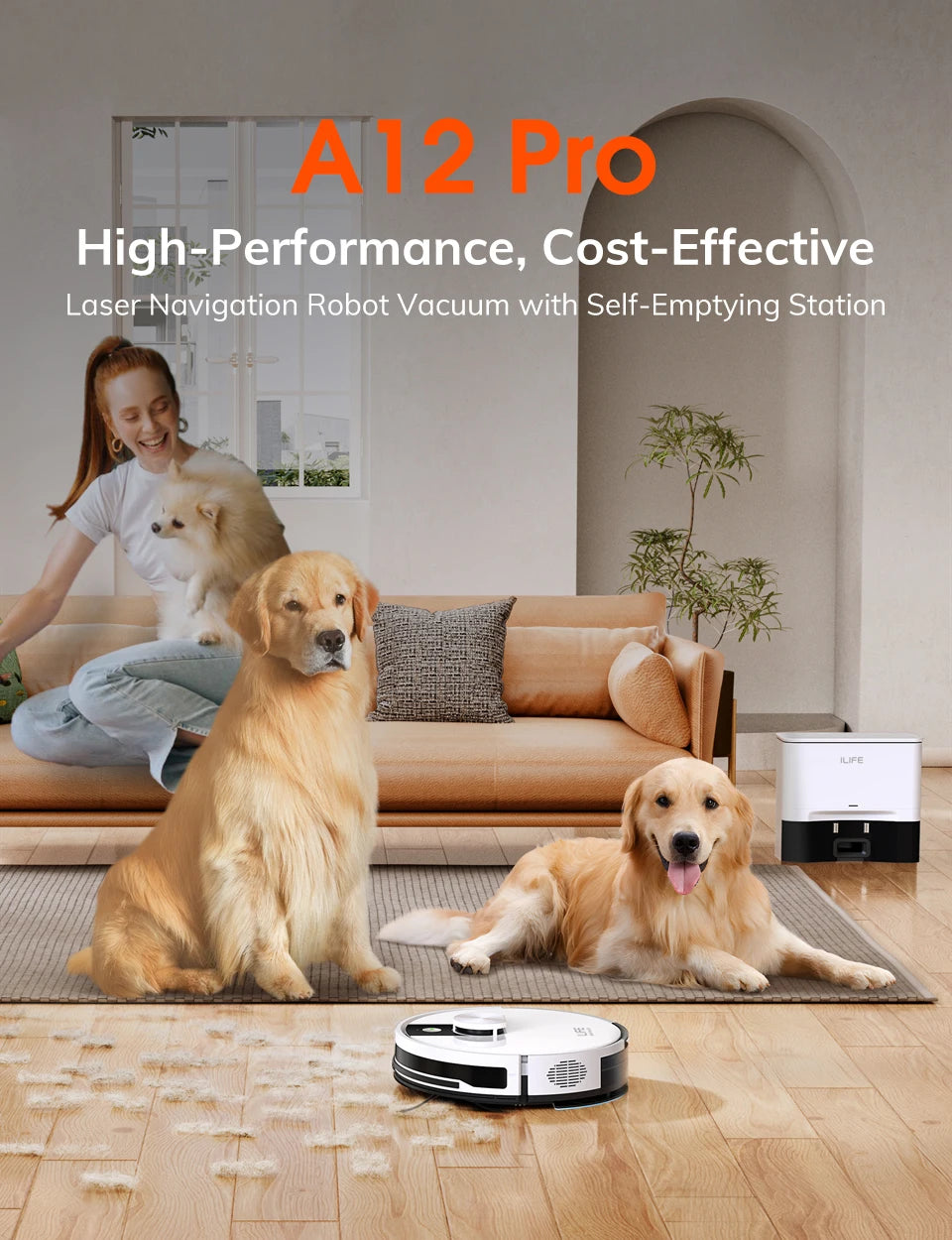 ILIFE A12 Pro Robotstofzuiger met Dweilfunctie – LIDAR & 3000Pa