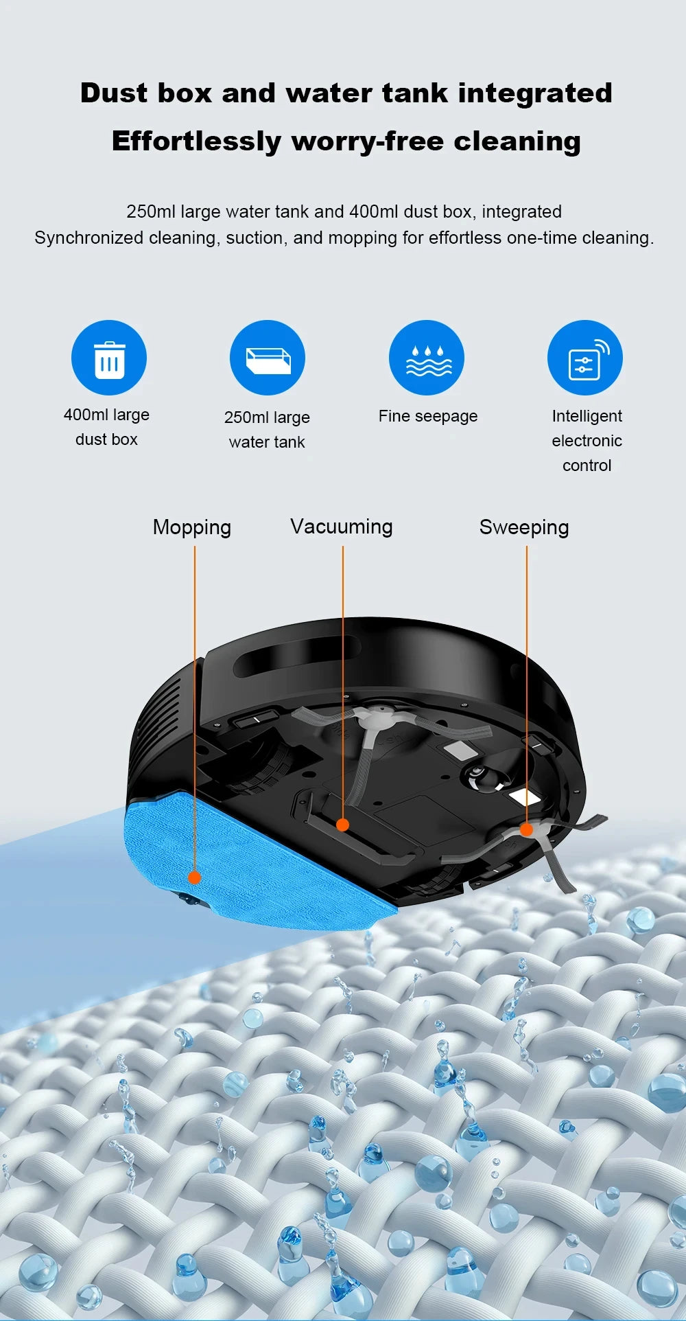 2-in-1 Robotstofzuiger met Dweilfunctie – 4000Pa & WiFi