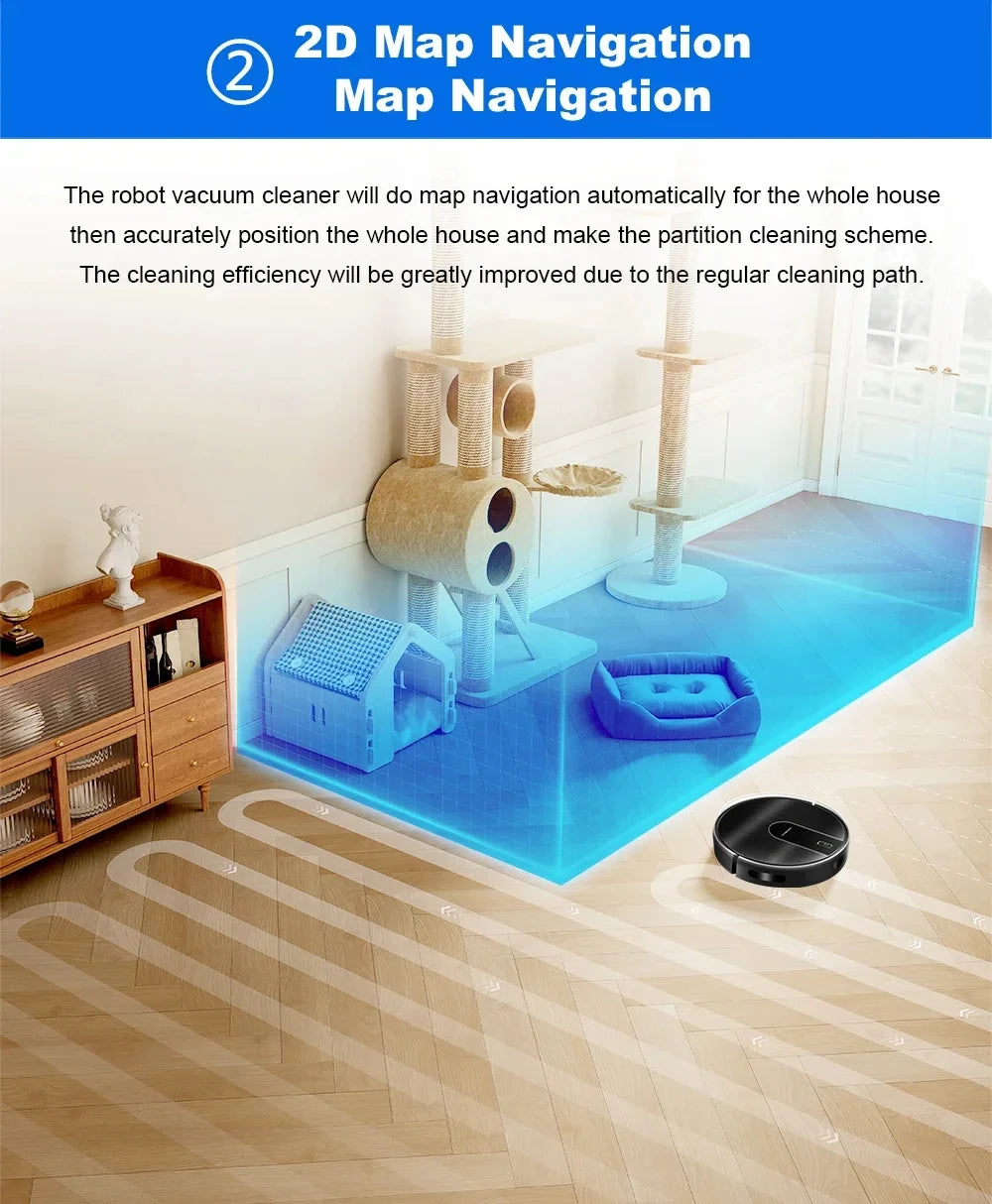 2-in-1 Robotstofzuiger met Dweilfunctie – 4000Pa & WiFi