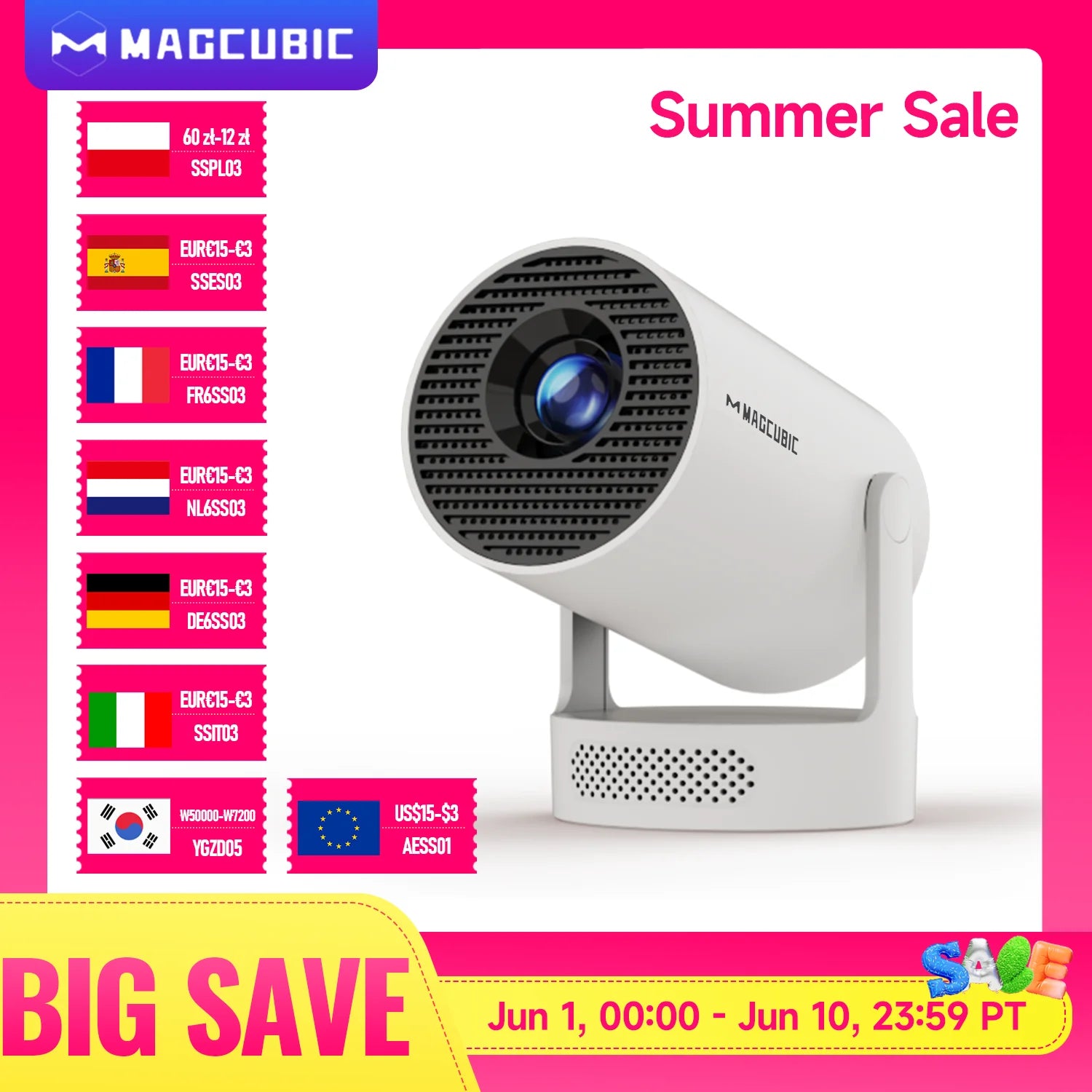 Magcubic HY300 Pro+ Draagbare Beamer – Android 14 & WiFi 6