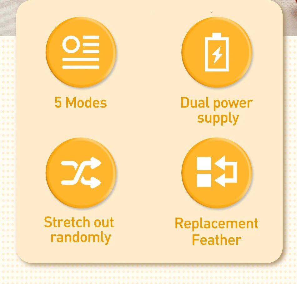 ROJECO 2 in 1 Smart Cat Toys Automatic Feather Fun Ball Toy Set For Cat Dog 5 Modes Electronic Interactive Pet Toy Accessories - JENZOS