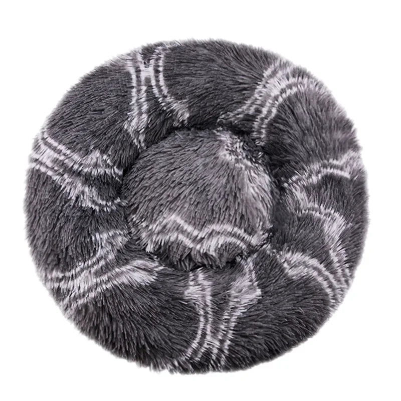 40 - 90cm 6 Sizes Round Pet Bed for Large Dog Bed Super Soft Cat Bed Plush Dog House for Medium Dog House Winter Warm Sleeping - JENZOS