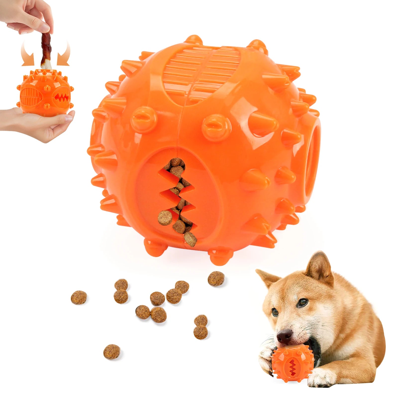 Dog Chew Toy - Interactive Sound Ball for Teeth Cleaning & Training - JENZOS