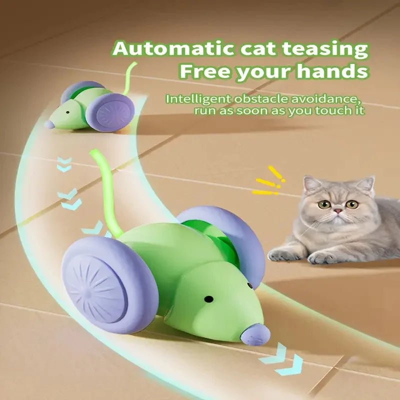 Smart Cat Toys Ball Automatic Interactive Pets Electric Rolling Teaser USB Rechargeable Kitty Moving Bouncing ball Birthday gift - JENZOS