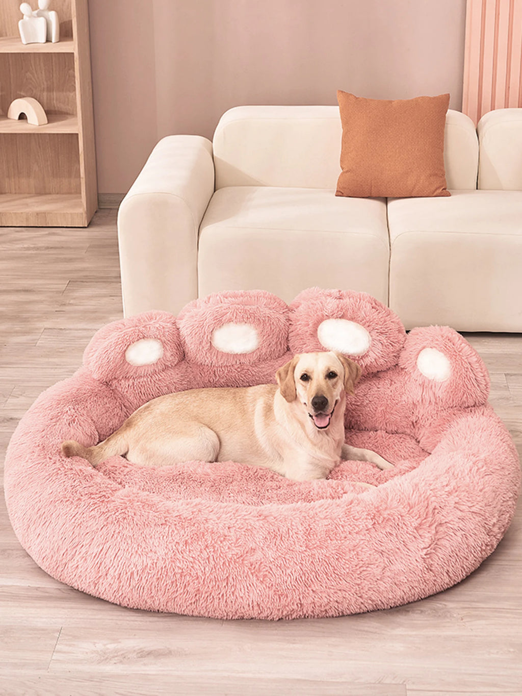 Fluffy Dog Bed Winter Warm Large Pet Products Small Sofa Baskets Pets Kennel Mat Puppy Cats Supplies Basket Blanket Accessories - JENZOS