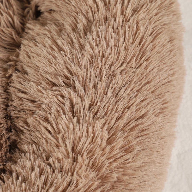 Fluffy Dog Bed Winter Warm Large Pet Products Small Sofa Baskets Pets Kennel Mat Puppy Cats Supplies Basket Blanket Accessories - JENZOS