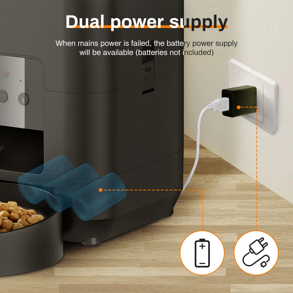 Smart Pet Feeder Automatic Cat Feeder Dog Slow Food Machine With Timed Quantitative Automatic Cat Food Dispenser Cat Dog Bowl - JENZOS