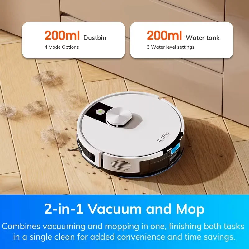 ILIFE A12 Pro Robotstofzuiger met Dweilfunctie – LIDAR & 3000Pa