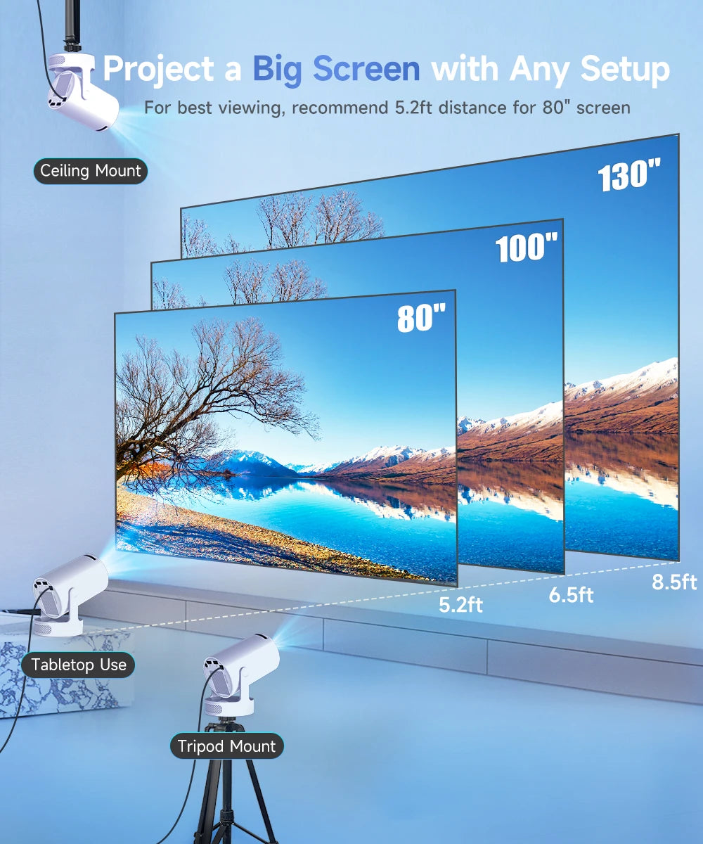 Magcubic HY300 Pro+ Draagbare Beamer – Android 14 & WiFi 6