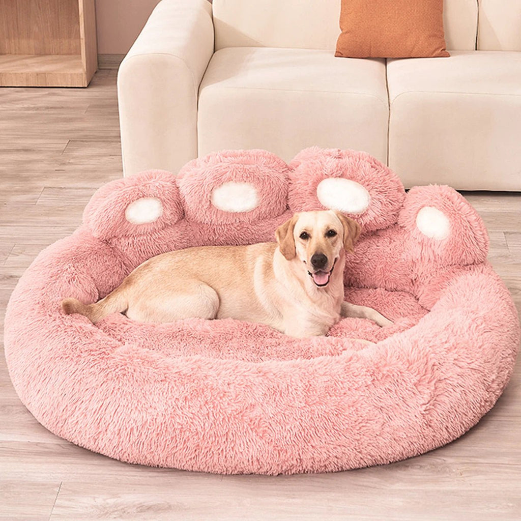 Fluffy Dog Bed Winter Warm Large Pet Products Small Sofa Baskets Pets Kennel Mat Puppy Cats Supplies Basket Blanket Accessories - JENZOS