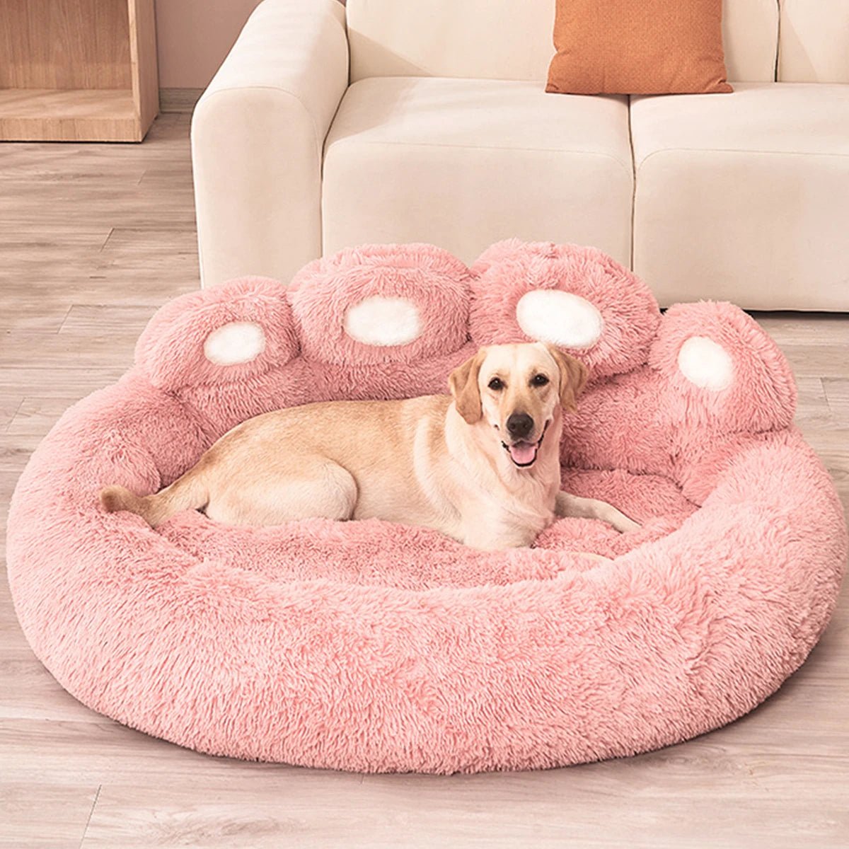 Fluffy Dog Bed Winter Warm Large Pet Products Small Sofa Baskets Pets Kennel Mat Puppy Cats Supplies Basket Blanket Accessories - JENZOS