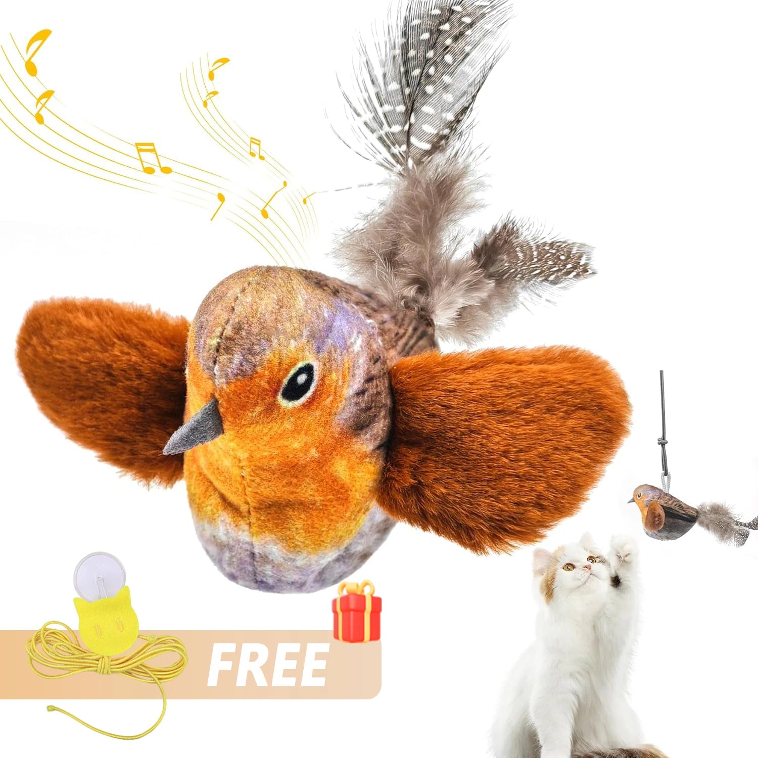Dog Cat Interactive Ball Toy Automatic Rolling Ball Faux Tail Rechargeable Smart Pet Electric Toy Dog Cat Training Imitate Mouse - JENZOS