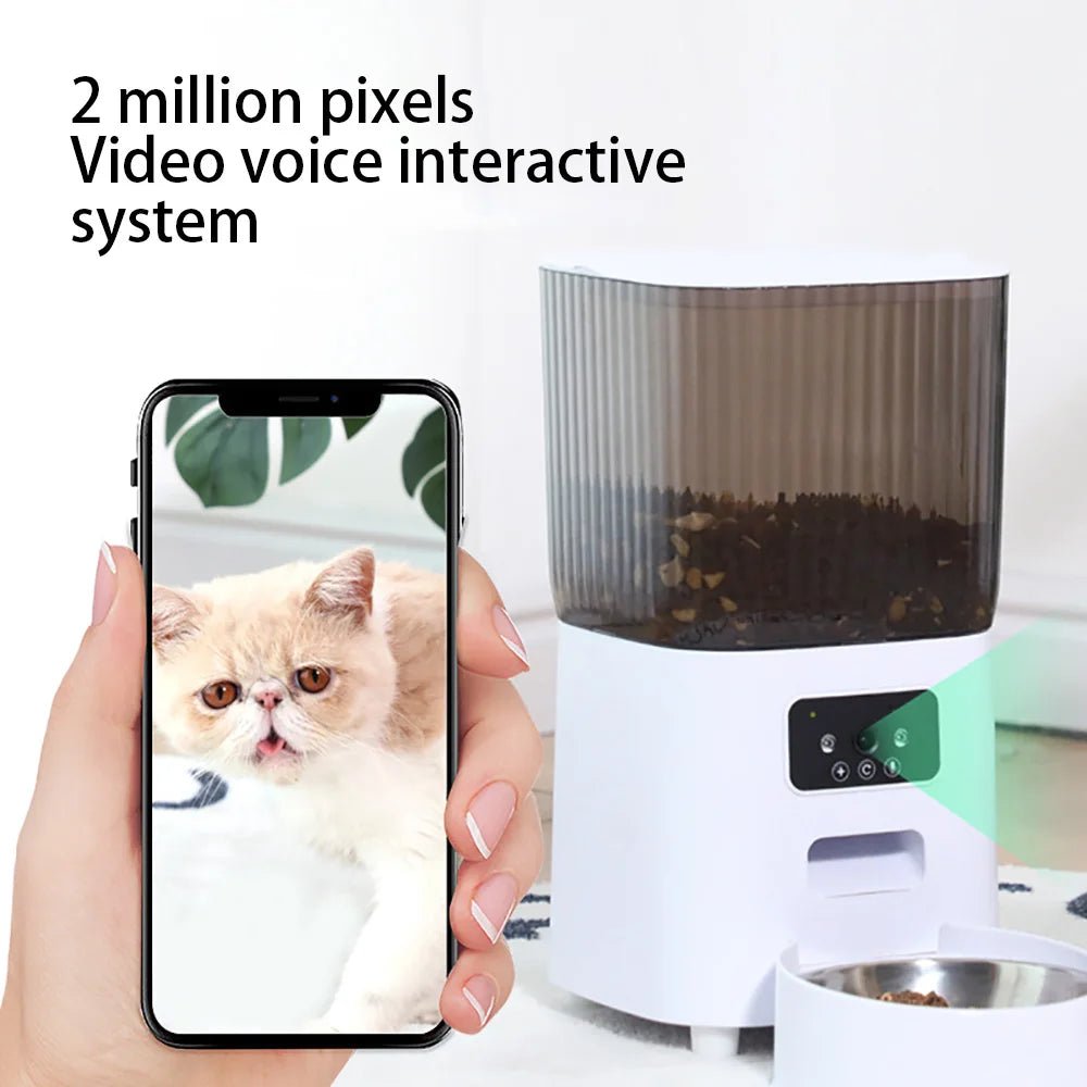 5L Automatic Pet Feeder with Camera - WiFi, HD Night Vision, Timed Portions - JENZOS