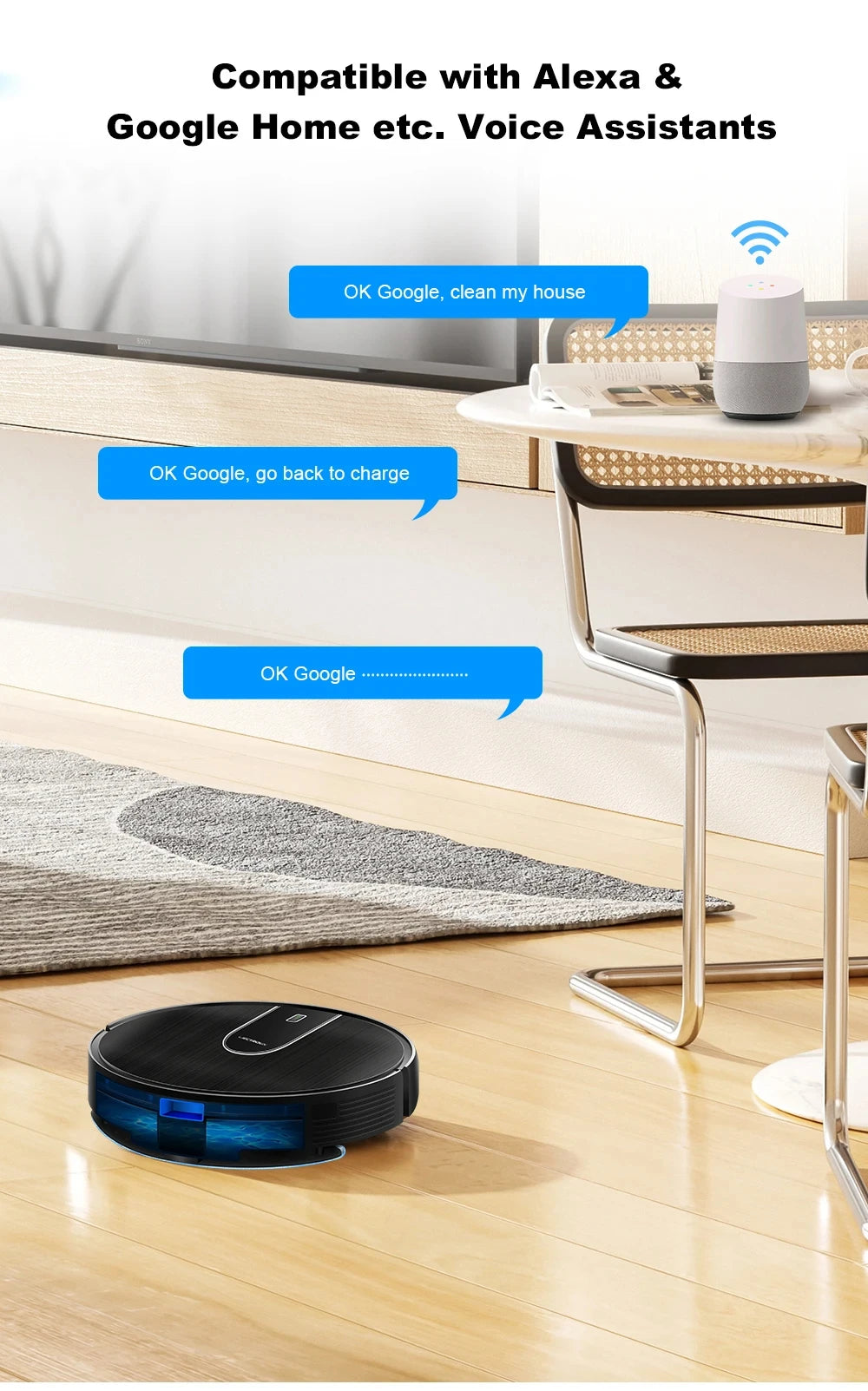2-in-1 Robotstofzuiger met Dweilfunctie – 4000Pa & WiFi