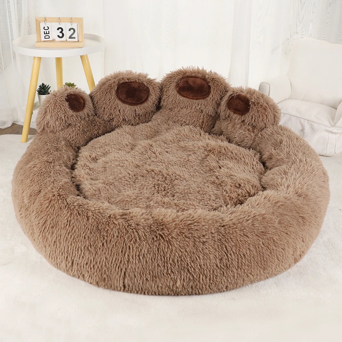 Fluffy Dog Bed Winter Warm Large Pet Products Small Sofa Baskets Pets Kennel Mat Puppy Cats Supplies Basket Blanket Accessories - JENZOS