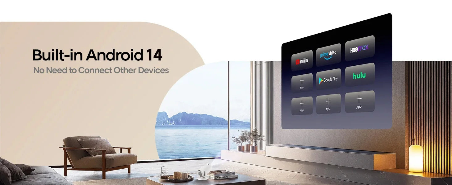 Magcubic HY300 Pro+ Draagbare Beamer – Android 14 & WiFi 6