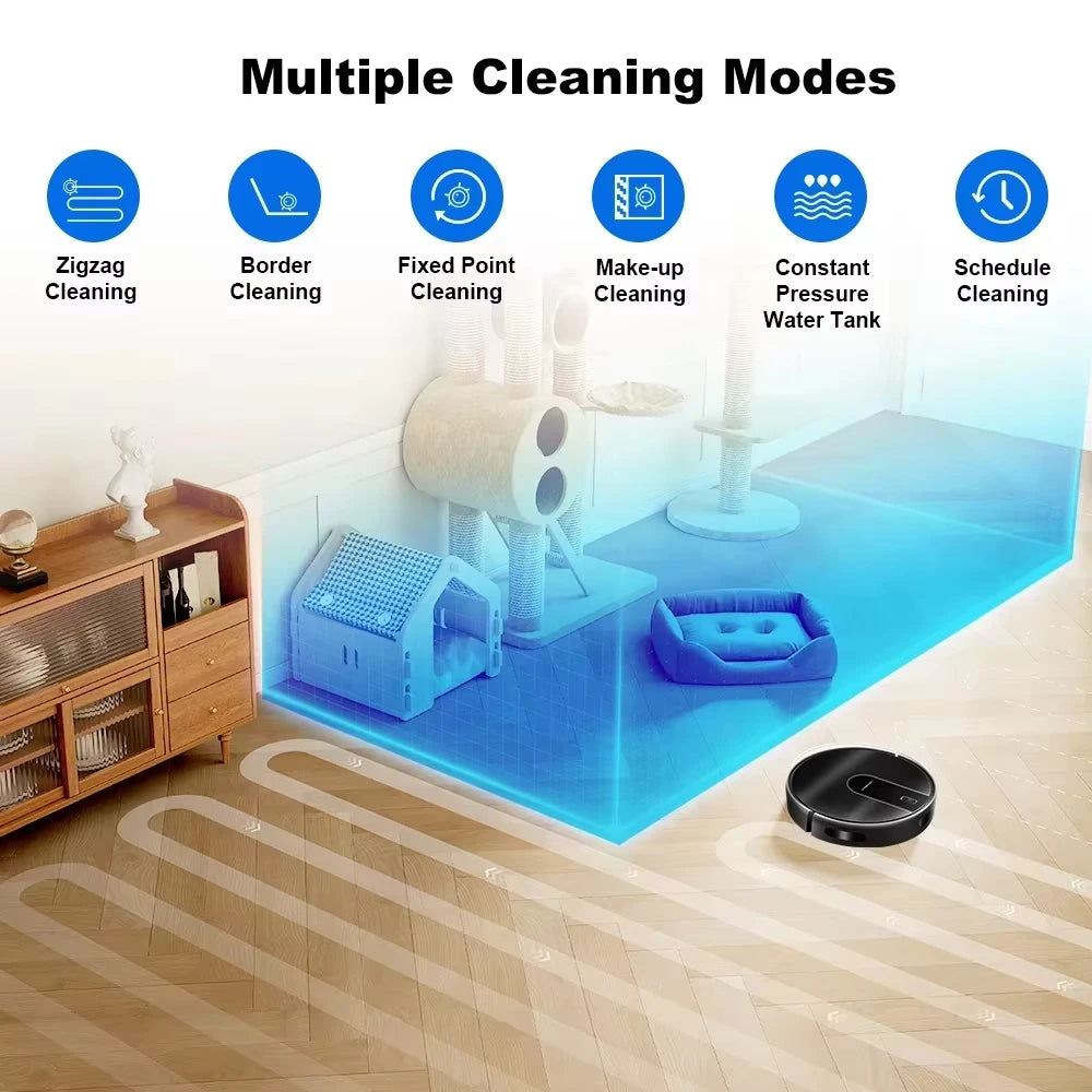 2-in-1 Robotstofzuiger met Dweilfunctie – 4000Pa & WiFi
