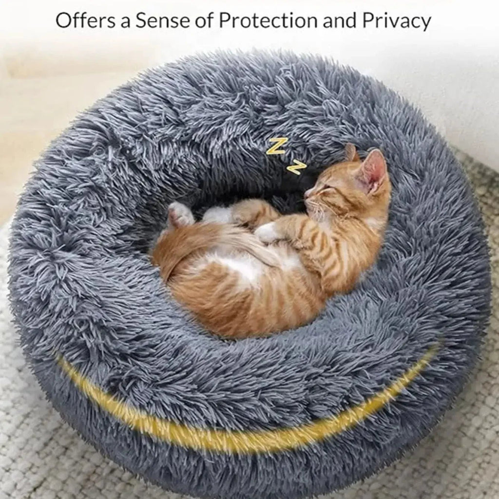40 - 90cm 6 Sizes Round Pet Bed for Large Dog Bed Super Soft Cat Bed Plush Dog House for Medium Dog House Winter Warm Sleeping - JENZOS
